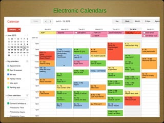 Electronic Calendars
 