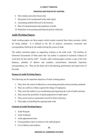PRINCIPLES AND PRACTICE OF AUDITING. | PDF