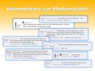 Kommentare zur Medienarbeit
 