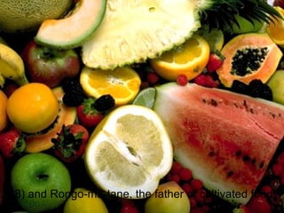 (8) and Rongo-ma-tane, the father of cultivated food