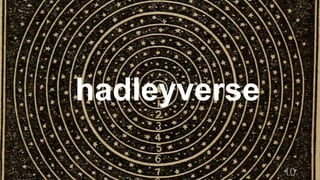 10
hadleyverse
 