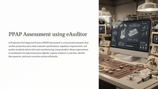PPAP Checklist Assessment with eAuditor Audits & Inspections | PDF