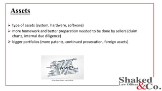 Assets
 type of assets (system, hardware, software)
 more homework and better preparation needed to be done by sellers (...