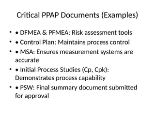 Initial Process Study Sample Production part approval process_Presentation.pptx