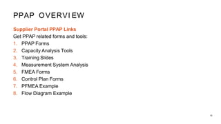 Ppap Documents Poster.pdf PPAP TRAINING Quality Learning Education PPT | PDF