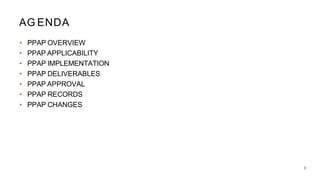 PPAP TRAINING Quality Learning Education PPT | PDF