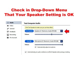 Pp Zoom self help tutorial audio settings Rebecca Attree | PPT