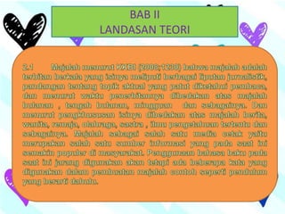 BAB II
LANDASAN TEORI
 