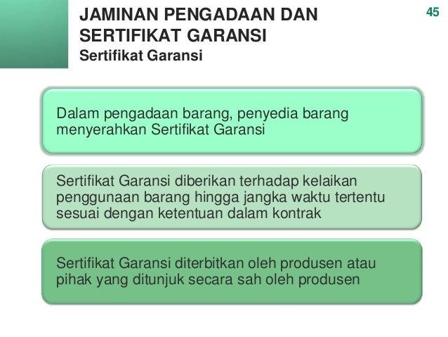 jaminan pemeliharaan pengadaan barang Persiapan 1 2) (Materi Pengadaan Bagian Pemerintah Barang/Jasa jaminan pemeliharaan pengadaan barang Persiapan 1 2) (Materi Pengadaan Bagian Pemerintah Barang/Jasa
