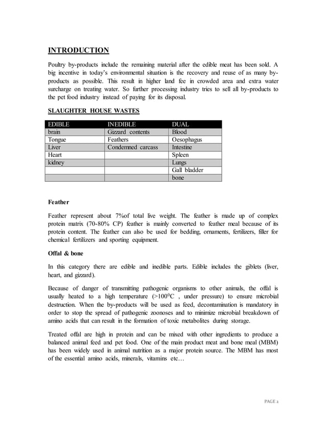 SLAUGHTER HOUSE WASTE MANAGEMENT