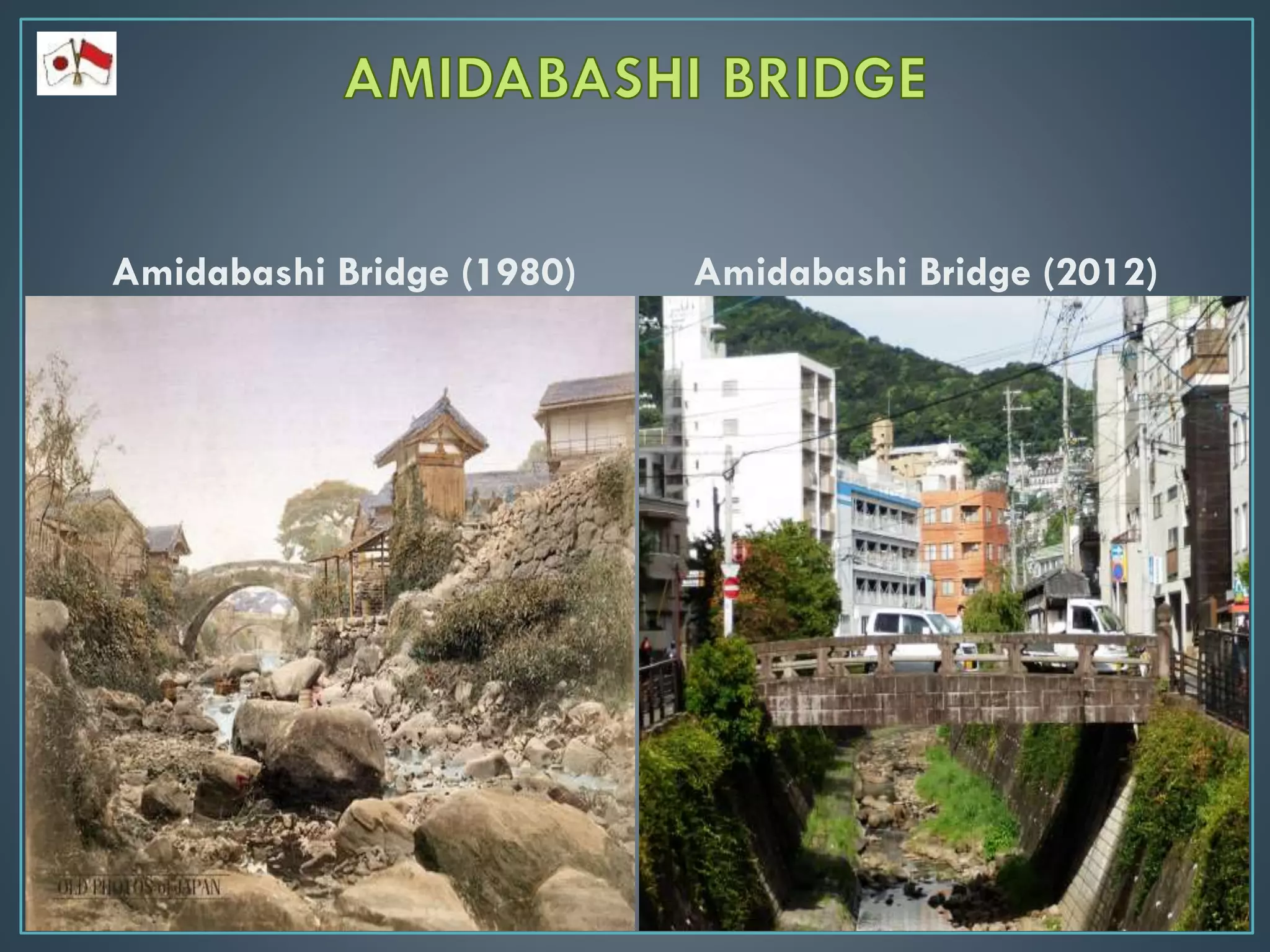 Amidabashi Bridge (1980) Amidabashi Bridge (2012)