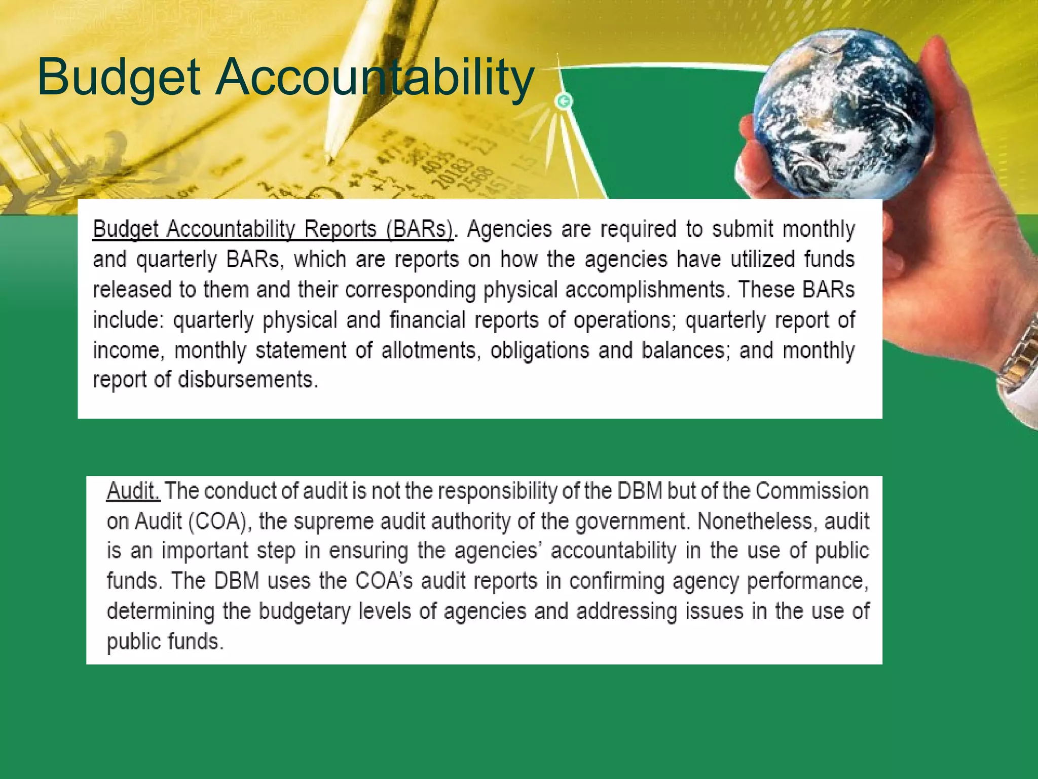 Budget Accountability  