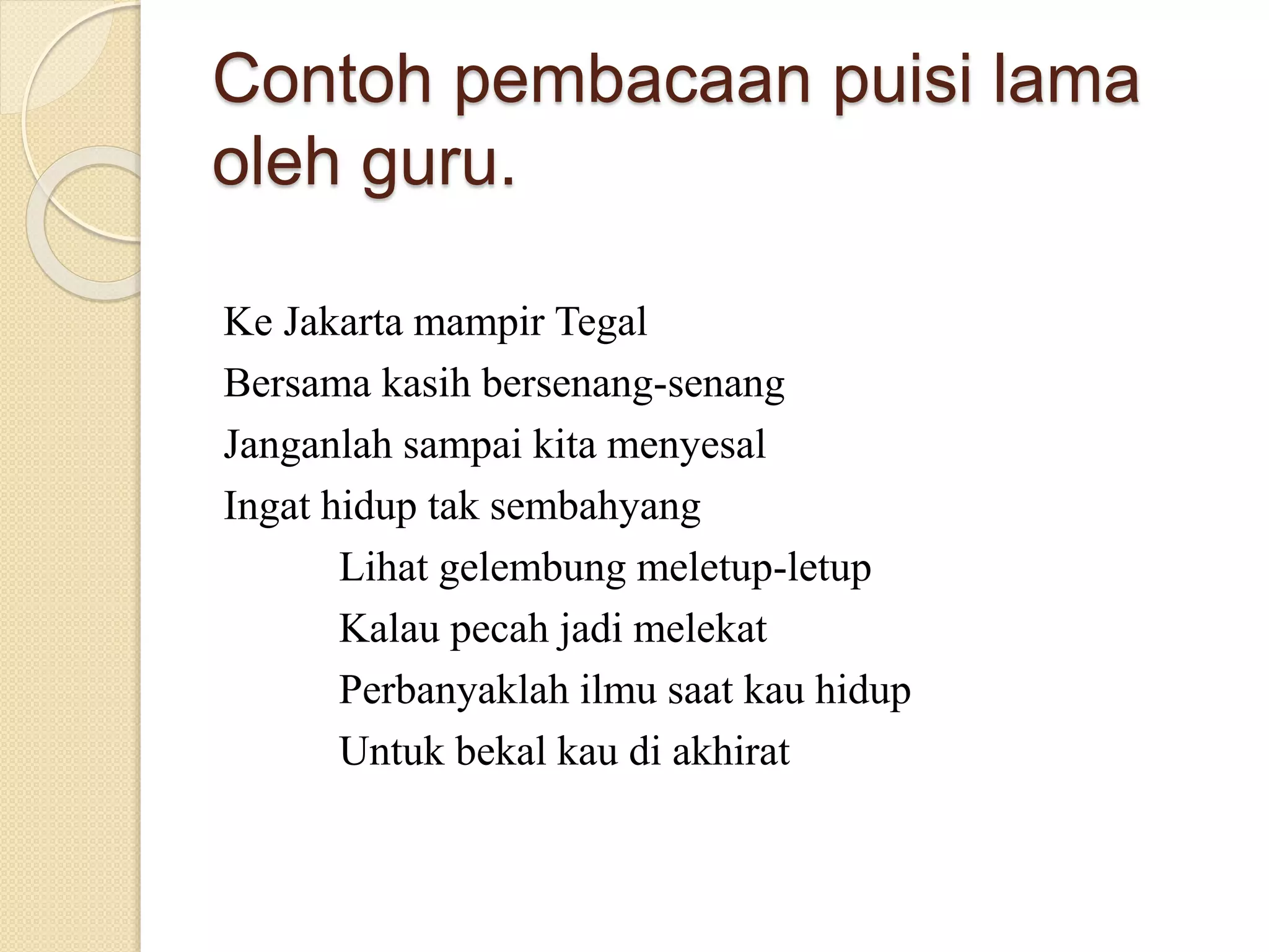 Contoh Puisi Lama dan Puisi Baru Perbandingan dan Analisis Mendalam