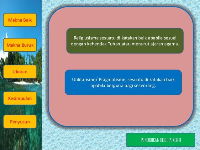 Makna Baik Dan Buruk Dalam Budi Pekerti