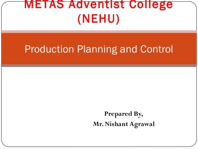 production planning and control production plannning