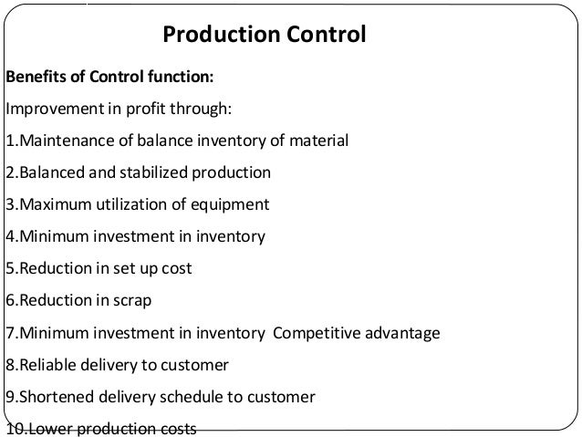 Production Planning and Control Production Planning and Control