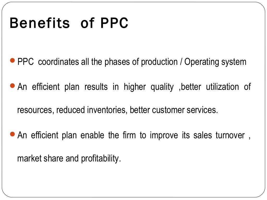 Production Planning And Control