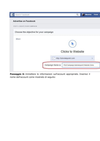 Passaggio 6: immettere le informazioni sull'account appropriate. Inserisci il
nome dell'account come mostrato di seguito:
 