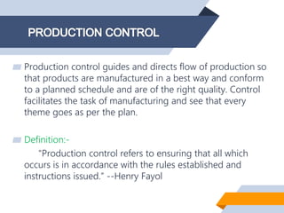 Production Planning and Control in Pharmaceutical Industry | PPTX