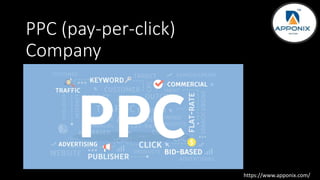 PPC (pay-per-click)
Company
https://www.apponix.com/
 