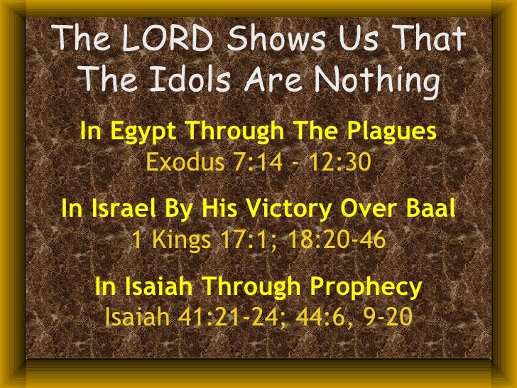 The Problem of Idolatry