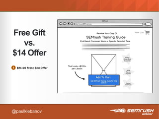 Free Gift
vs.
$14 Offer
@paulklebanov
 