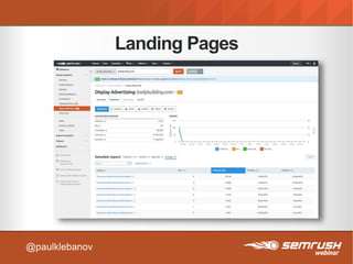 Landing Pages
@paulklebanov
 