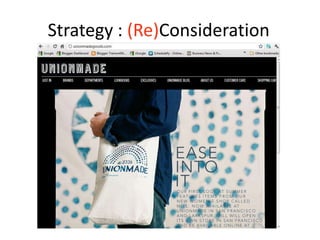 Strategy : (Re)Consideration
 