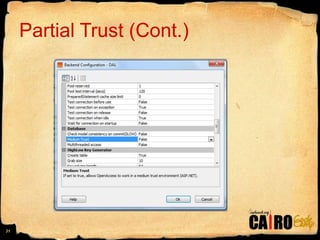 Partial Trust (Cont.)31
