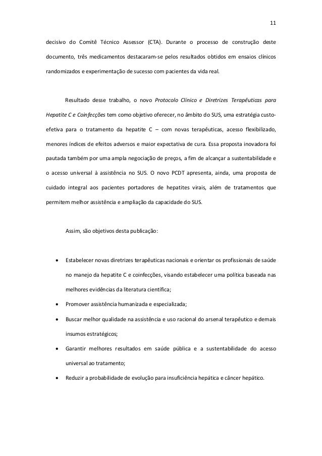 Hepatite C Protocolo Clinico E Diretrizes Terapeuticas Brasil 20
