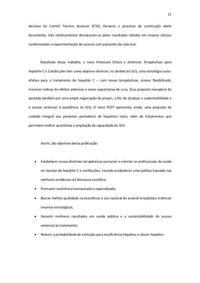 Hepatite C Protocolo Clinico E Diretrizes Terapeuticas Brasil 20