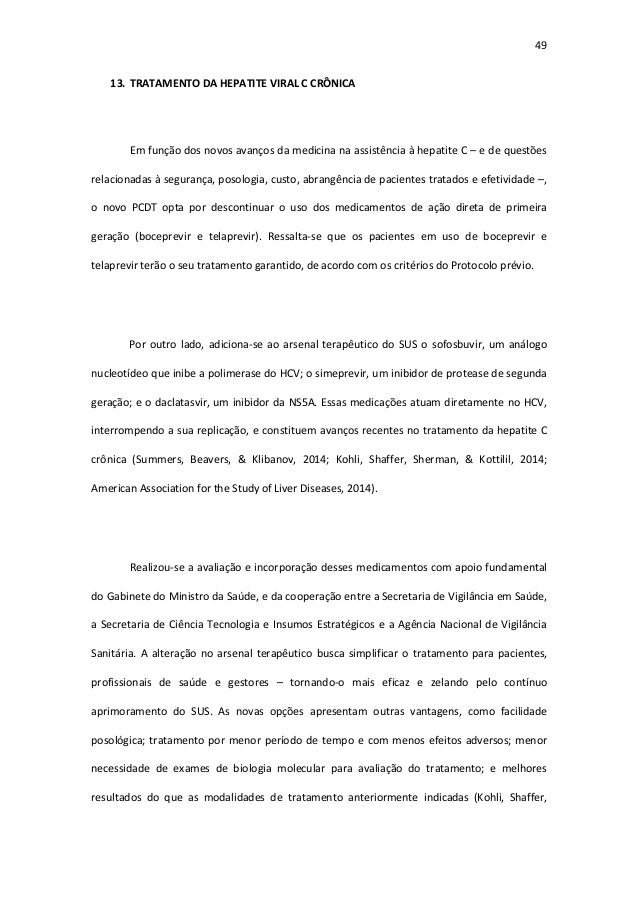 Hepatite C Protocolo Clinico E Diretrizes Terapeuticas Brasil 20