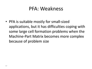 Pfa Matrix Process Planning & Cost Estimation - Cellular Manufacturing | PPT