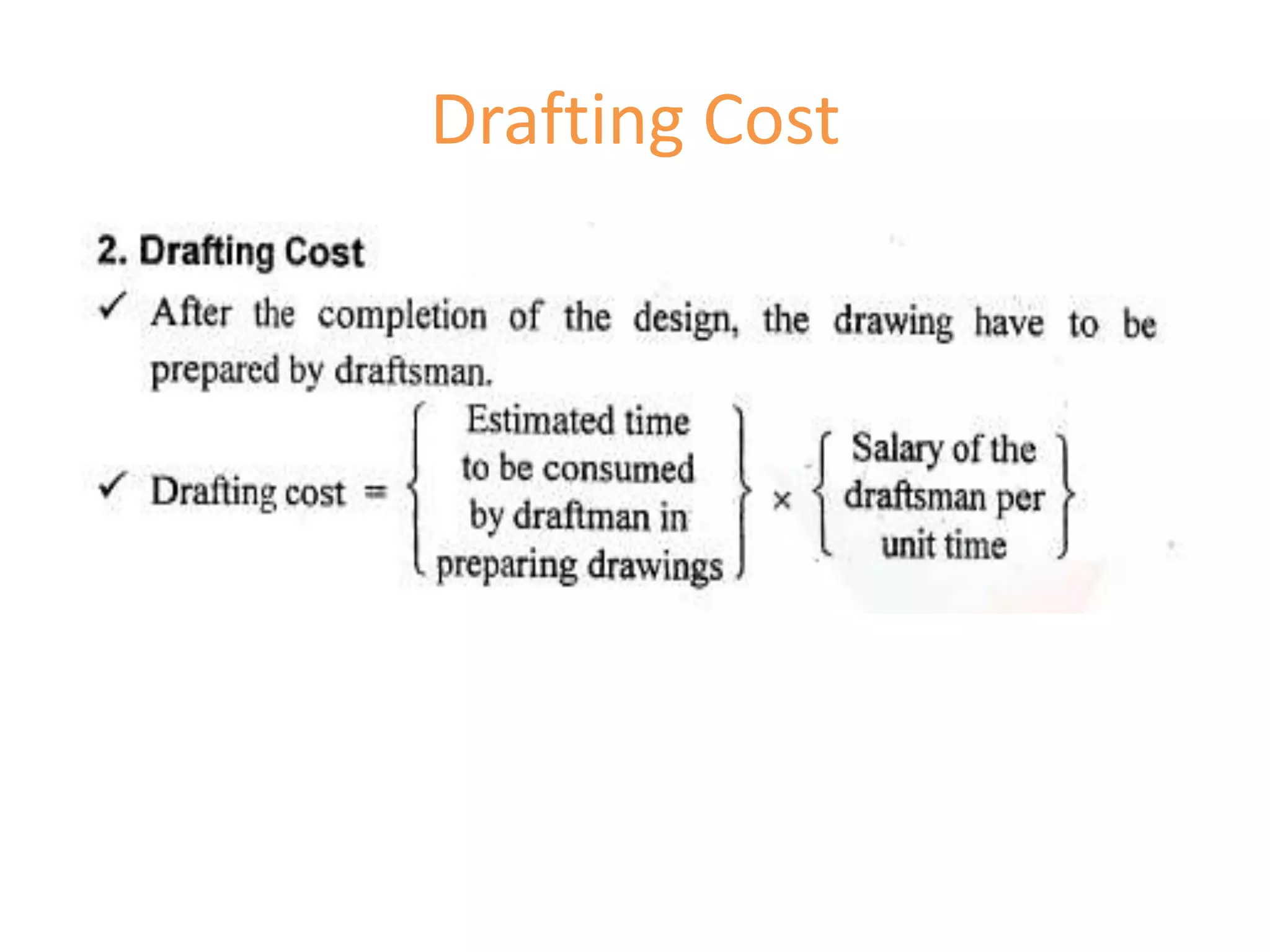 Drafting Cost
 