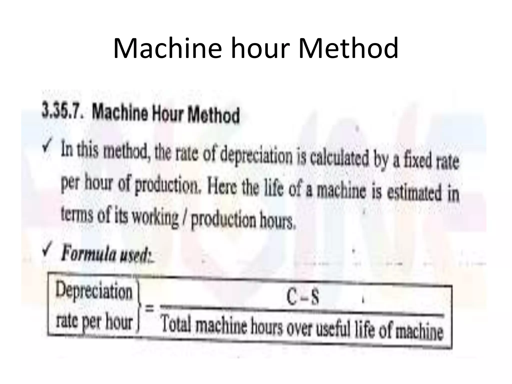 Machine hour Method
 