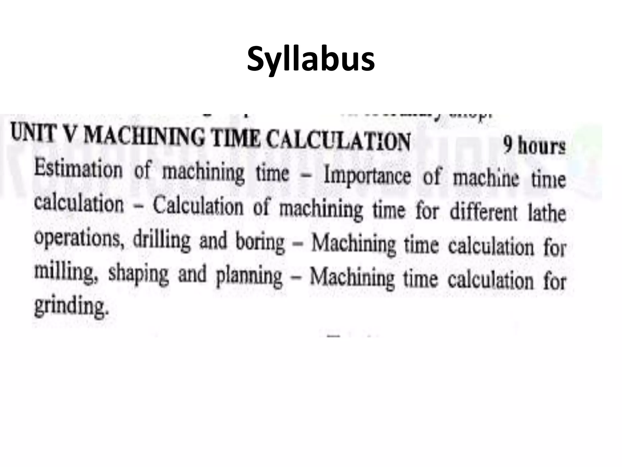 Syllabus
 