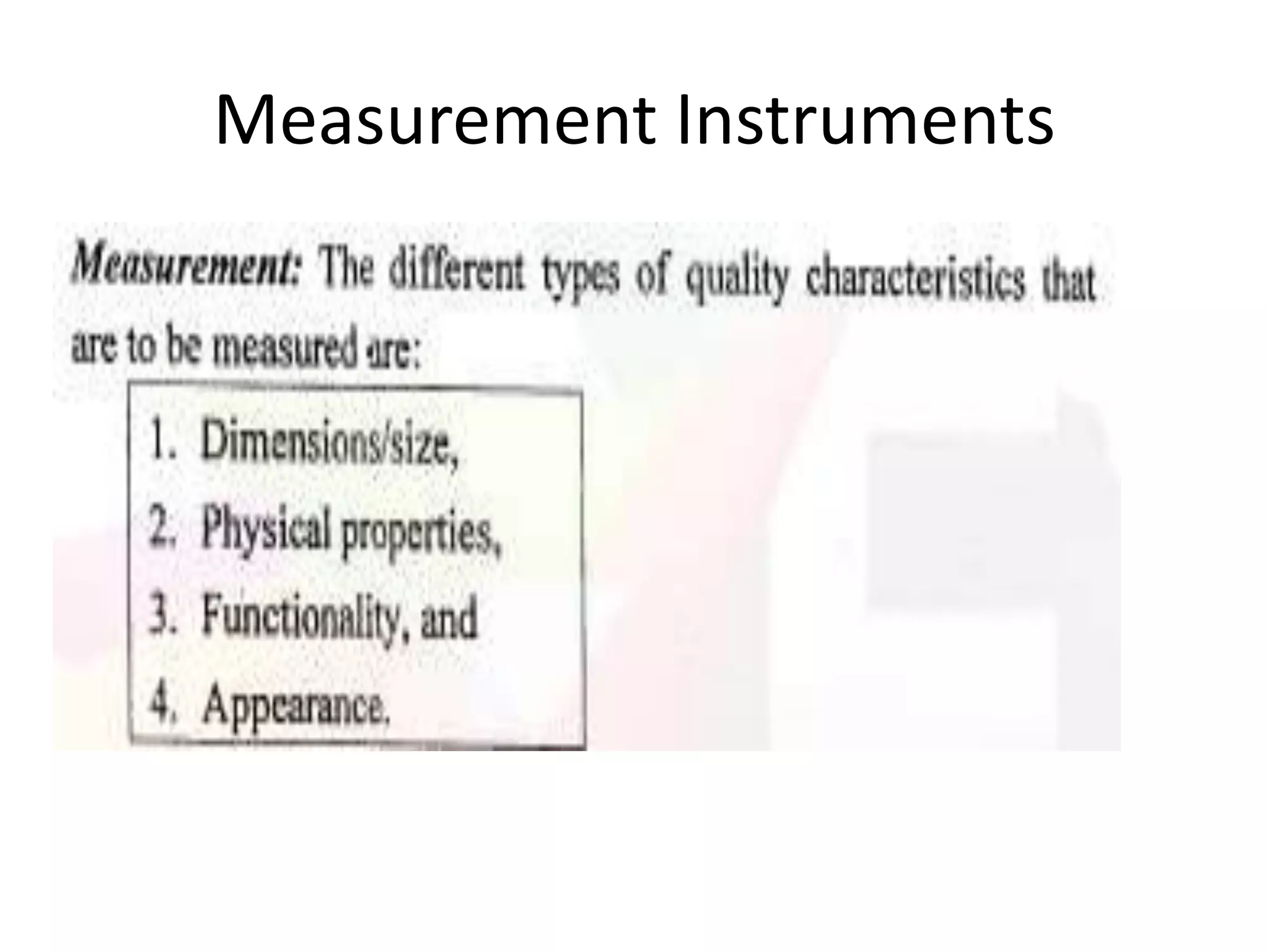 Measurement Instruments
 