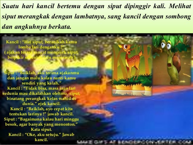 Cerita Kancil Dan Siput Lomba Lari
