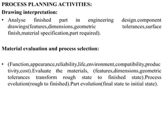 INTRODUCTION TO PROCESS PLANNING | PPTX