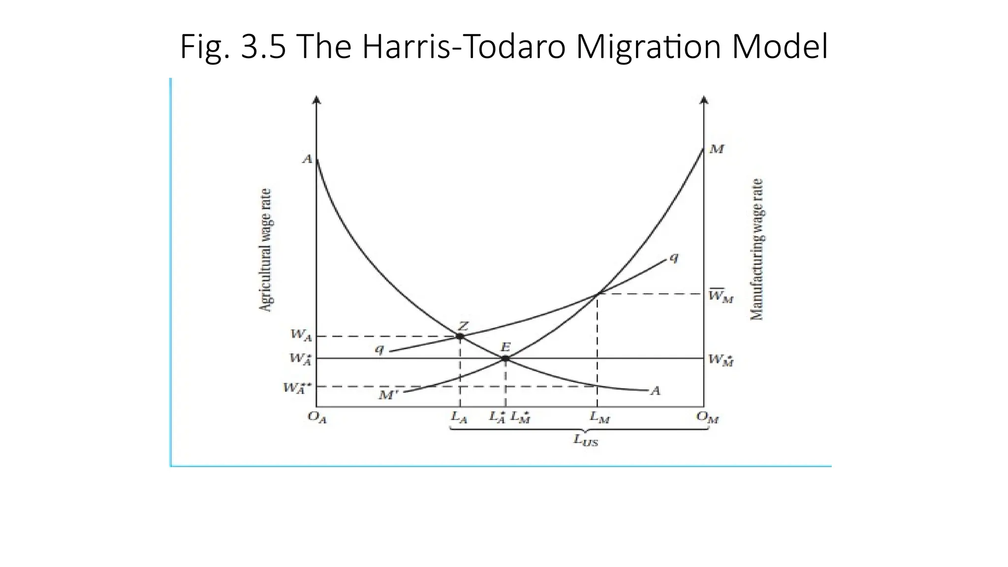 Fig. 3.5 The Harris-Todaro Migration Model
 