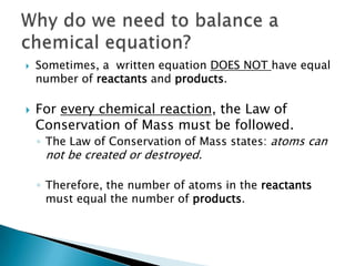 Balancing Chemical Reactions | PPTX