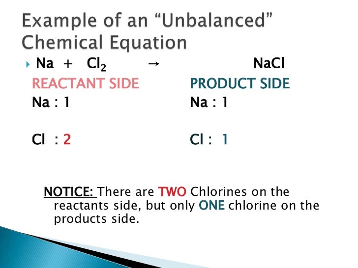 Balancing Chemical Reactions