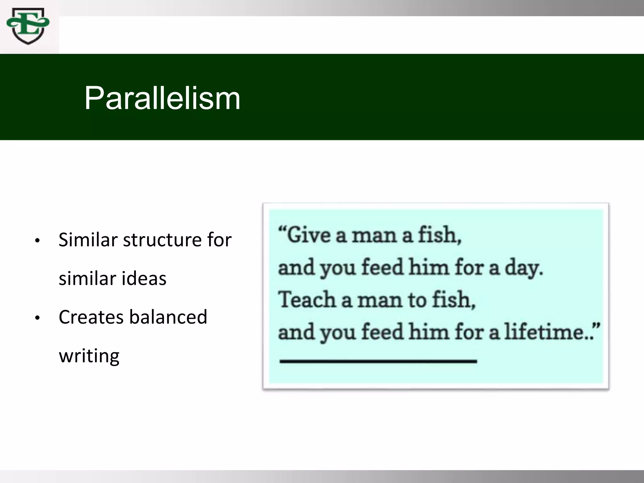 COMM 100 Chpt 3 Emphasis, Voice, and Style