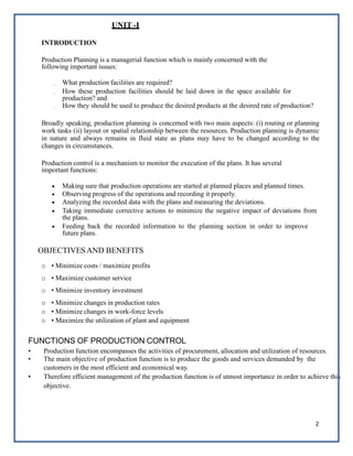 PRODUCTION PLANNING AND CONTROL PPC NOTES pptx