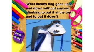What makes flag goes up
and down without anyone
climbing to put it at the top
and to put it down?
 
