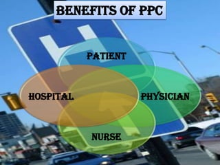 BENEFITS OF PPC
PATIENT

HOSPITAL

PHYSICIAN

NURSE

 