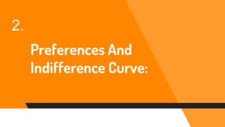 Preferences And
Indifference Curve:
2.
 