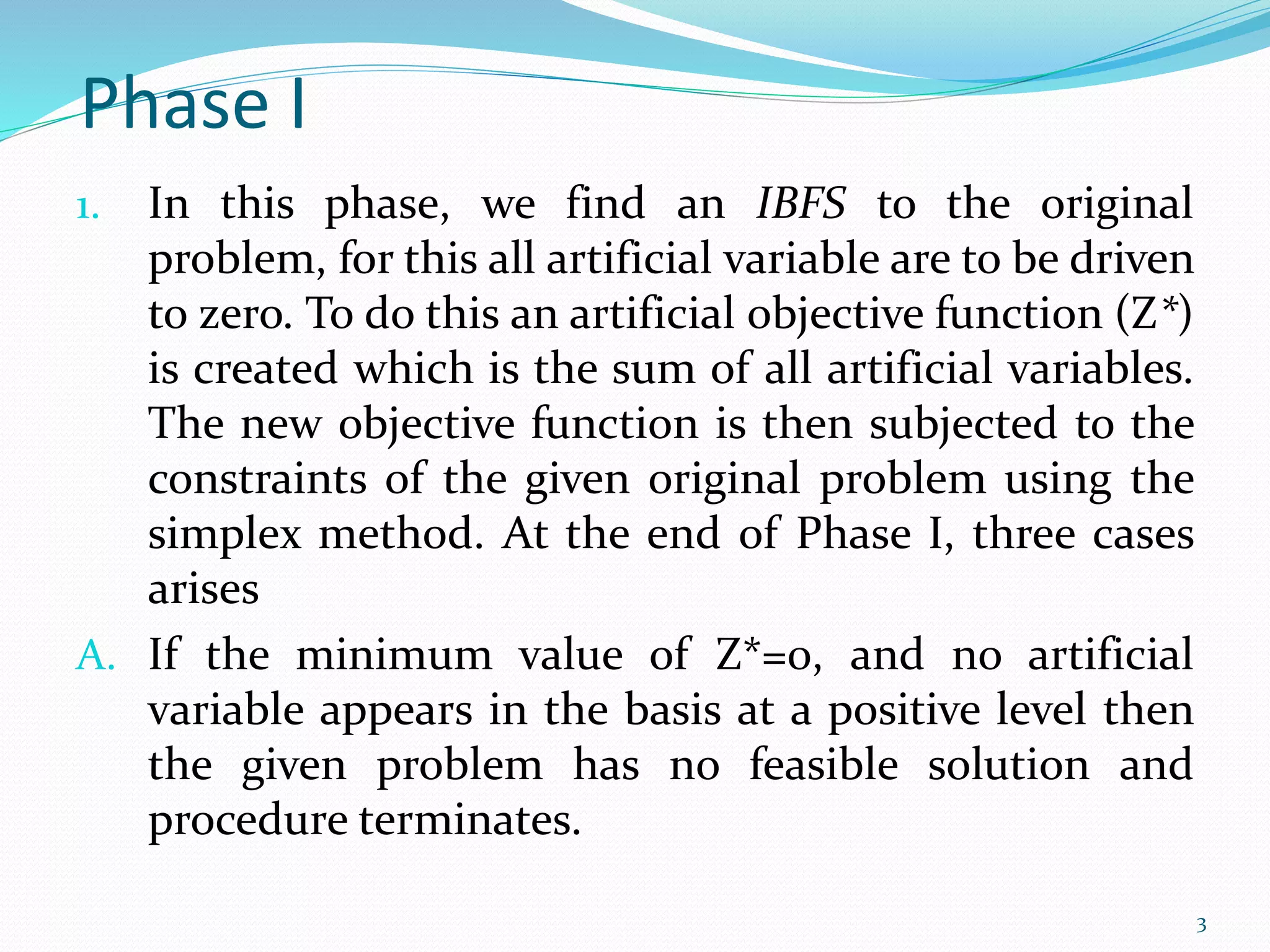 Two phase method linear programming pptx