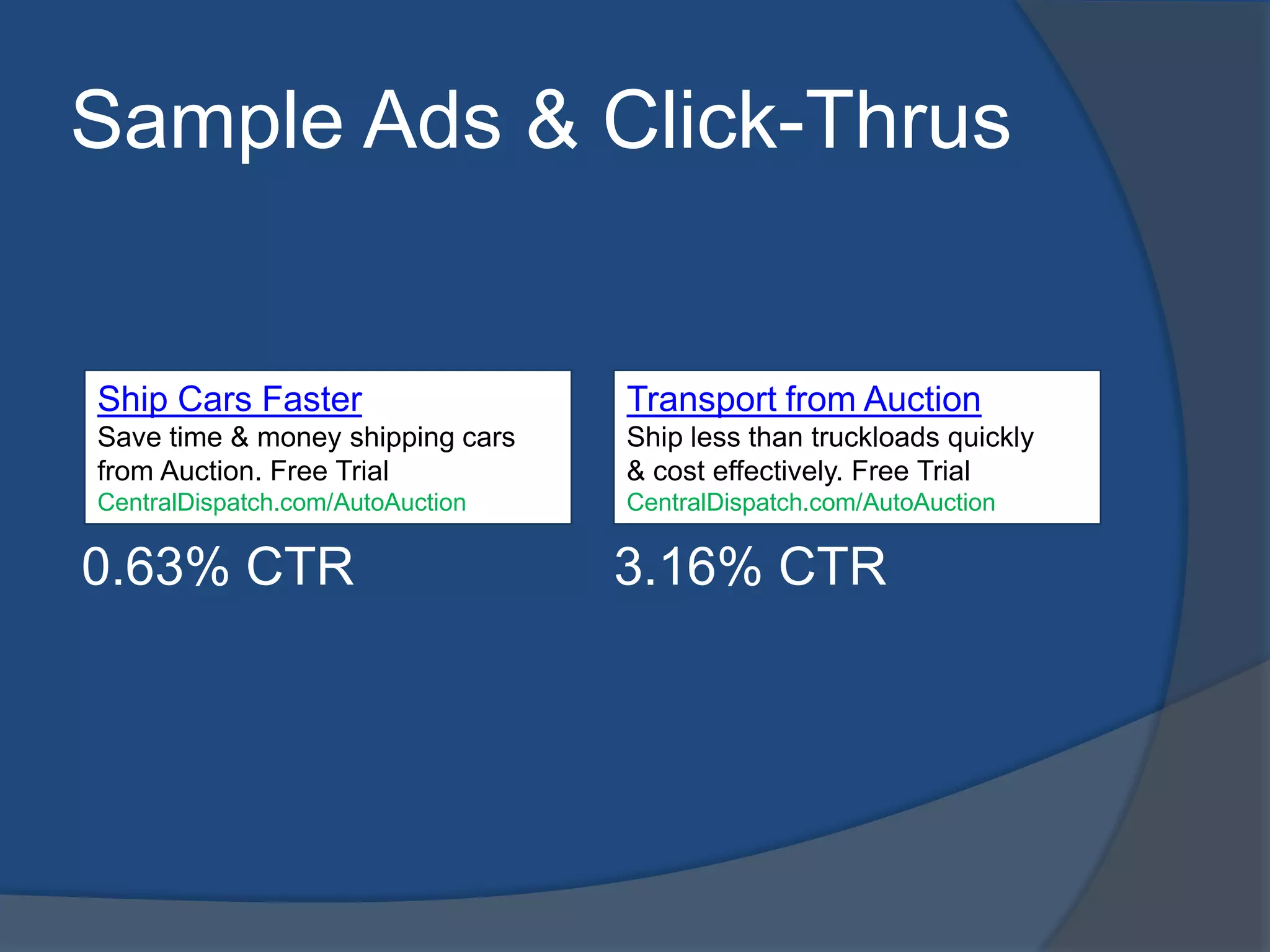 Line 2 – focus on feature and/or call to action