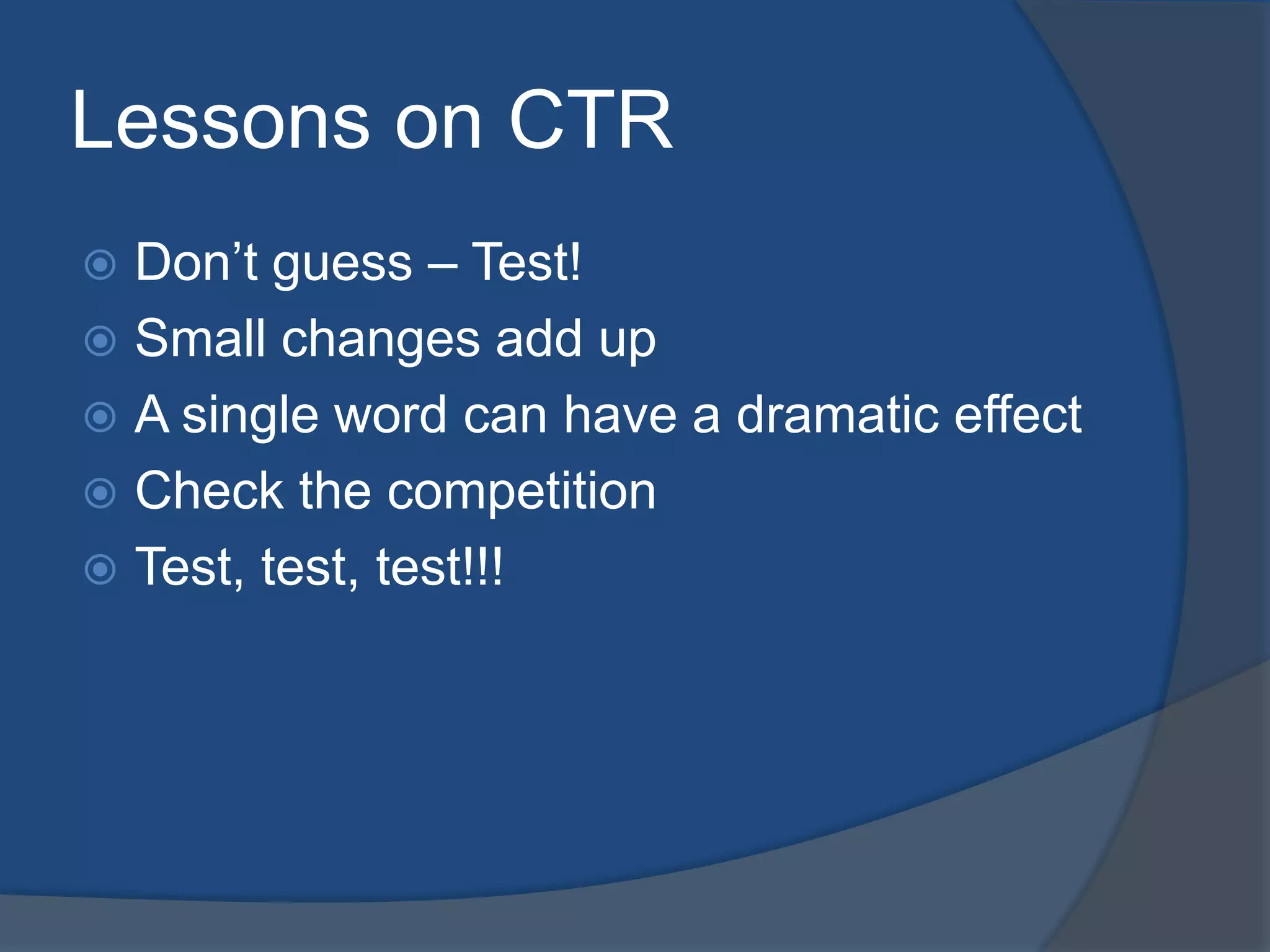 Display URL – make it relevant